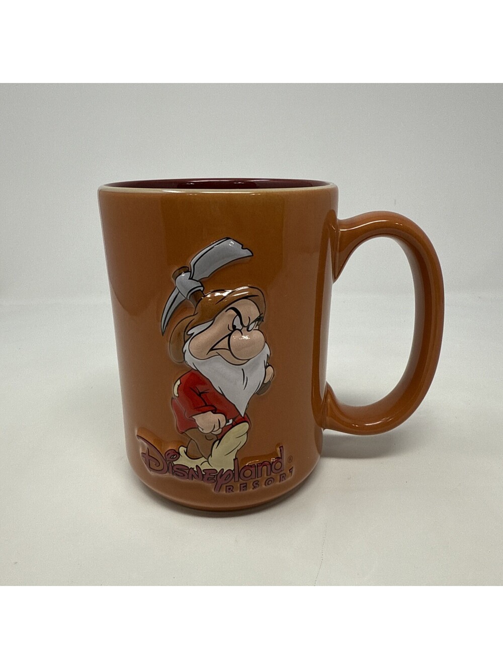 Disneyland Resort Grumpy Hi Ho 3D Raised Figure Ceramic Mug Coffee Cup